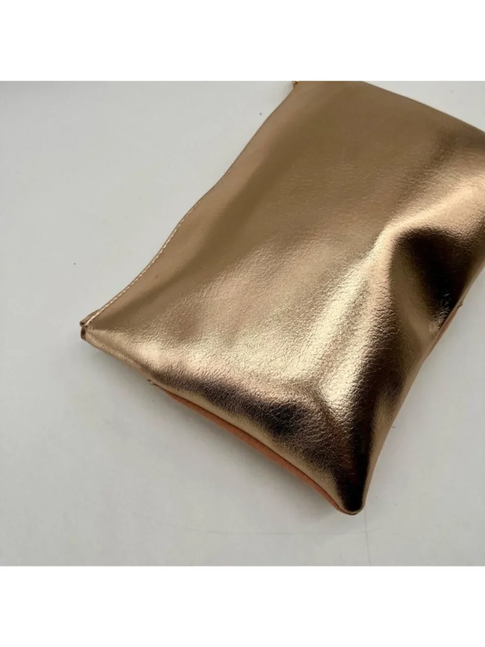 Lauren Conrad Metallic Pink Faux Leather Wristlet